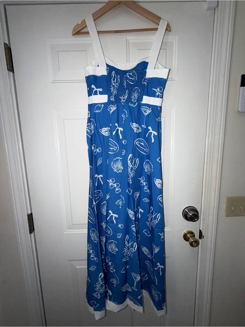 Blue & White Midi Sundress with Nautical Print - Picture 5 of 8